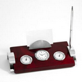 Desk Weather Station & Clock - Rosewood